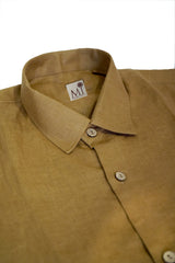 Men's Pure Linen Full Sleeve Regular Fit Shirt