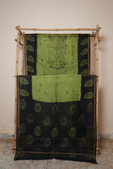 Chanderi Silk Cotton Printed Saree with Blouse Piece