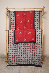 Chanderi Silk Cotton Printed Saree with Blouse Piece