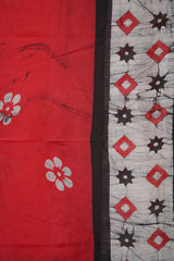 Chanderi Silk Cotton Printed Saree with Blouse Piece