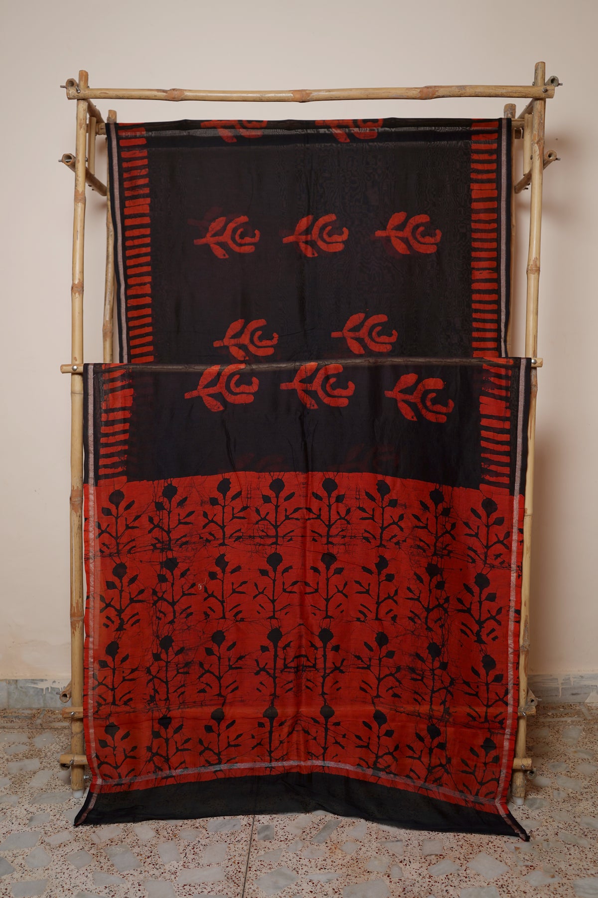 Chanderi Silk Cotton Printed Saree with Blouse Piece