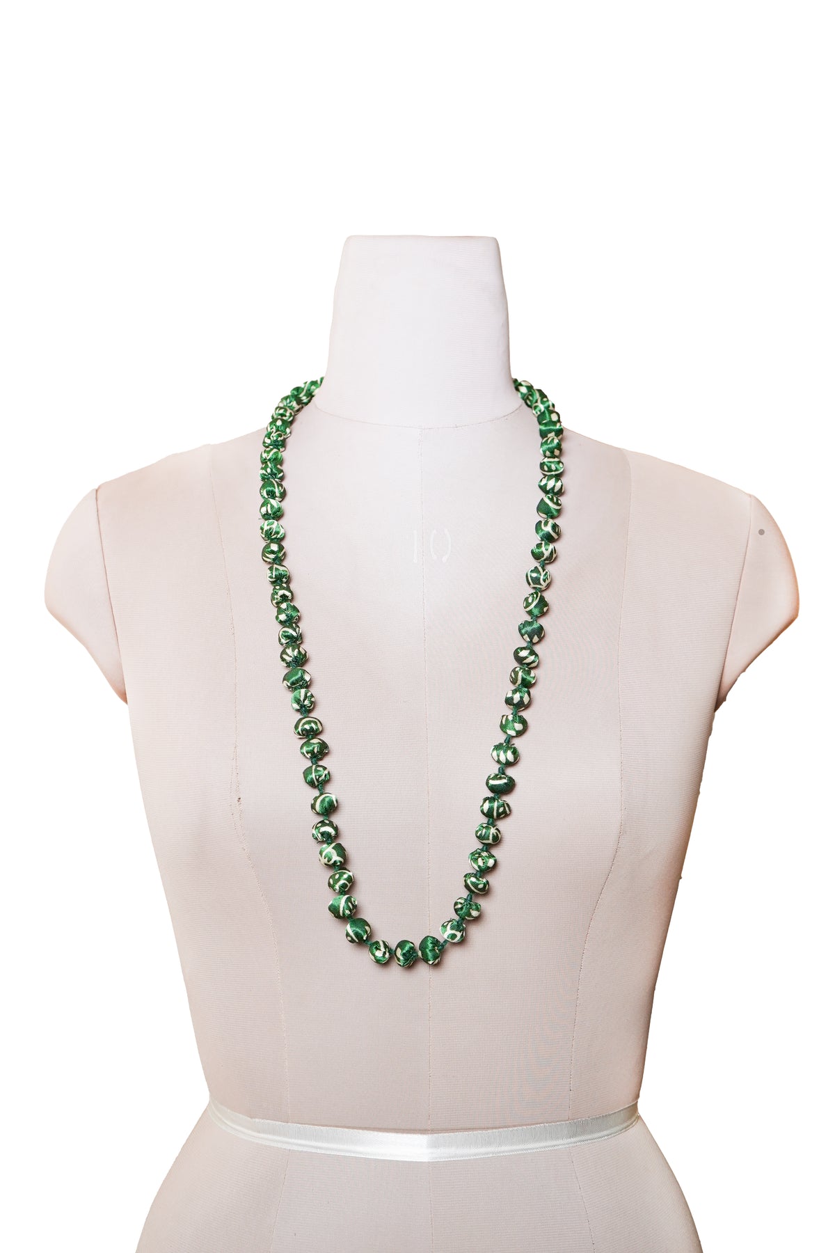 Handmade Recycled Silk Bead Necklace