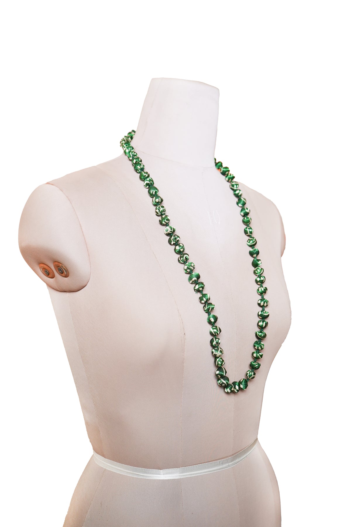 Handmade Recycled Silk Bead Necklace
