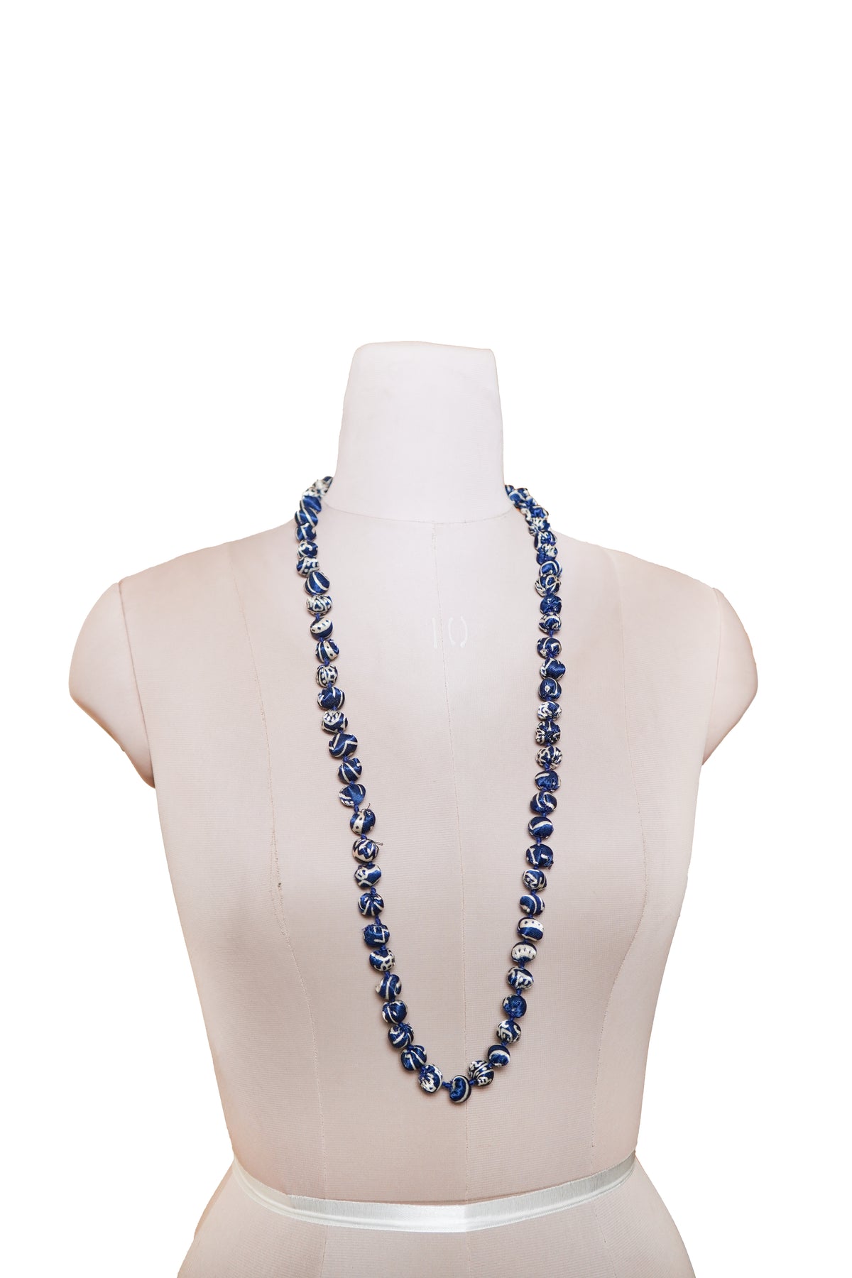 Handmade Recycled Silk Bead Necklace