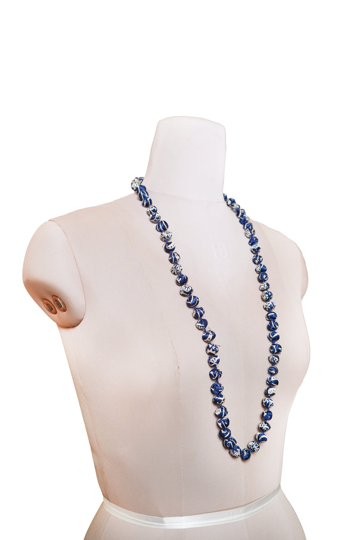 Handmade Recycled Silk Bead Necklace