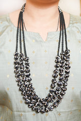 Handmade Recycled Silk Bead Necklace