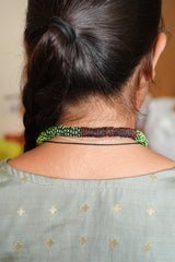 Handmade Recycled Silk Bead Necklace