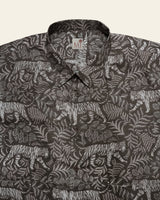 Men’s Mix Cotton TigerTropical Print Casual Shirt