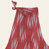 Women’s Pure Cotton Ikat Teal Flared Trousers