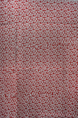Chanderi Cotton Silk Red & White Batik Print Saree