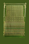 Dark Green Cotton Silk Chanderi Saree with Ajrak Print |With Blouse Piece