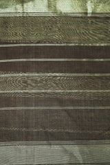 Elegant Light Green Maheshwari Cotton Silk Silver Border Saree