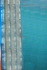 Maheshwari Cotton Silk Saree with Traditional Scot Border & Zari Details