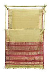 Maheshwari Cotton Silk Sareewith Scot Border & Golden Zari