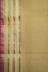 Maheshwari Cotton Silk Sareewith Scot Border & Golden Zari
