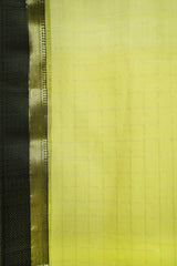 Elegant Yellow Maheshwari Cotton Silk Check Border Saree