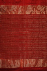 Elegant Dark Olive Green Maheshwari Cotton Silk Check Border Saree