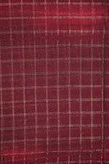 Elegant Purple Maheshwari Cotton Silk Check Border Saree