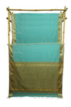 Maheshwari Cotton Silk Light Blue Silk Check Border Saree