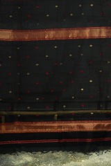 Maheshwari Cotton Silk Paan Diamond Boota Saree