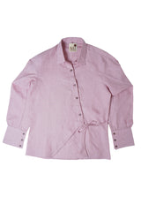 Women’s Pure Linen Dusty Pink Shirt – Elegant Casual Summer Wear