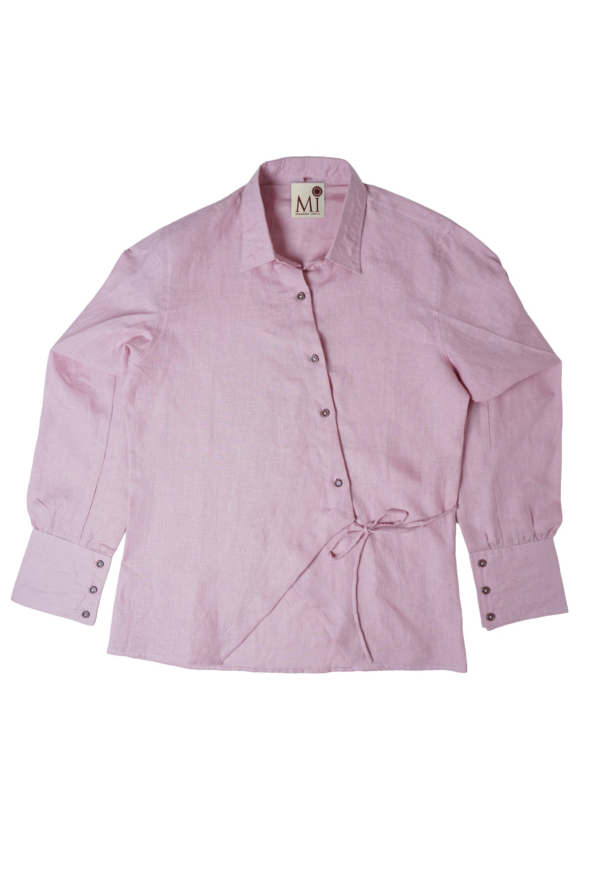 Women’s Pure Linen Dusty Pink Shirt – Elegant Casual Summer Wear