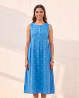 Women's Pure Cotton Sleeveless Midi Dress