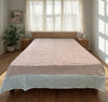 Handwoven Kachha Suti King Size Bedsheet Pure Cotton , White Color