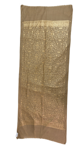 Pashmina Aari Work Shawl- Dull Brown
