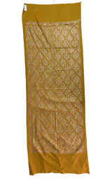 Premium Pashmina Aari Work Shawl - Mustard Brown