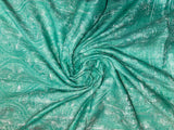 Pashimina Wool Aari work Shawl – Aqua Green
