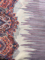 Pashmina kaani Work Shawl – White Multi Color