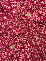Pashmina Aari Work Shawl – Magenta