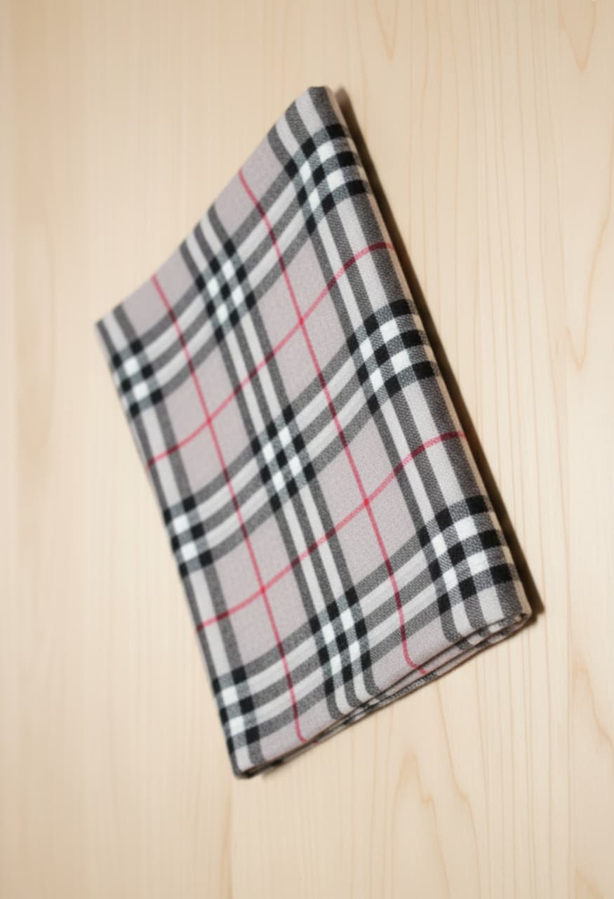 PashminaPure Wool Shawl – Gray with Checks