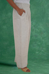 Box Pleat Style Straight Fit Trouser