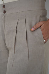 Straight Fit Pure Linen Trouser