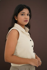 Boxy Fit Crop Shirt Summer Wear