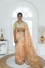 Pure Silk Chanderi Saree | Soft & Lustrous Handloom Silk