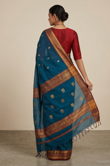 Maheshwari Cotton Silk Lotus Boota Saree