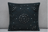Black Mirror Embroidered Cushion Cover ( Pack of 1 )