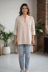 Pure Cotton Seersucker Oversized Shirt for Women