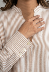 Pure Cotton Seersucker Oversized Shirt for Women