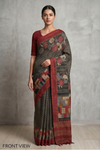 Pure Kosa Silk Saree with Hand Kantha Work