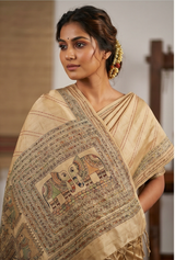 Gond Art Bamboo Silk Saree