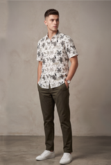 Mix Cotton Jungle Printed Men’s Shirt