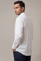 Men's Pure Linen Full Sleeve Regular Fit Shirt