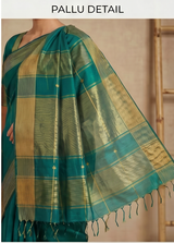 Maheshwari Cotton Silk Star Booti Tissue Saree