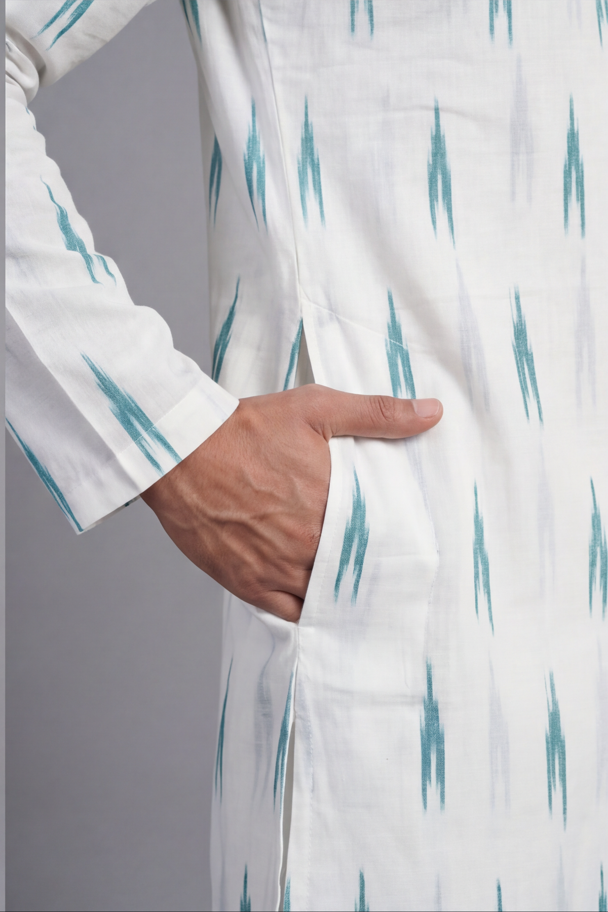 Ikat Cotton Kurta