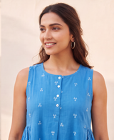 Women's Pure Cotton Sleeveless Midi Dress
