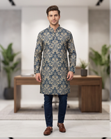 Premium Bamboo Silk Printed Kurta